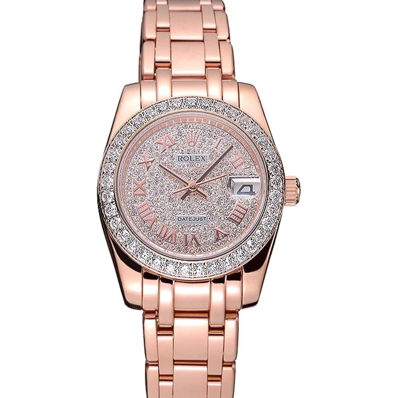 Datejust Bracelet Rolex Case 622836 Pink And Bezel Dial And Gold Diamond 0601